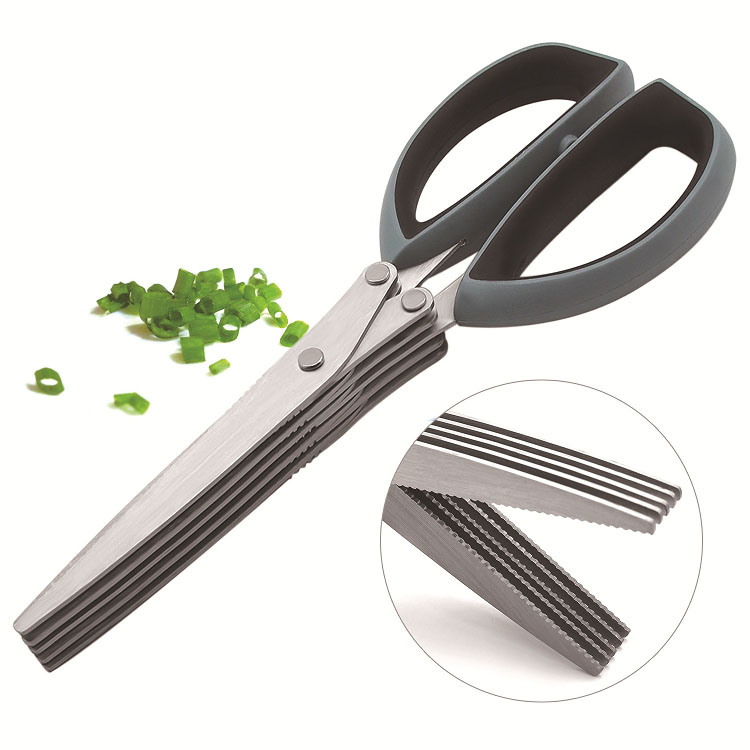 Amazon stainless multi-functional five layers chopped green onion cut household multilayer chopped spring Onions cut cut tooth consisting of teeth